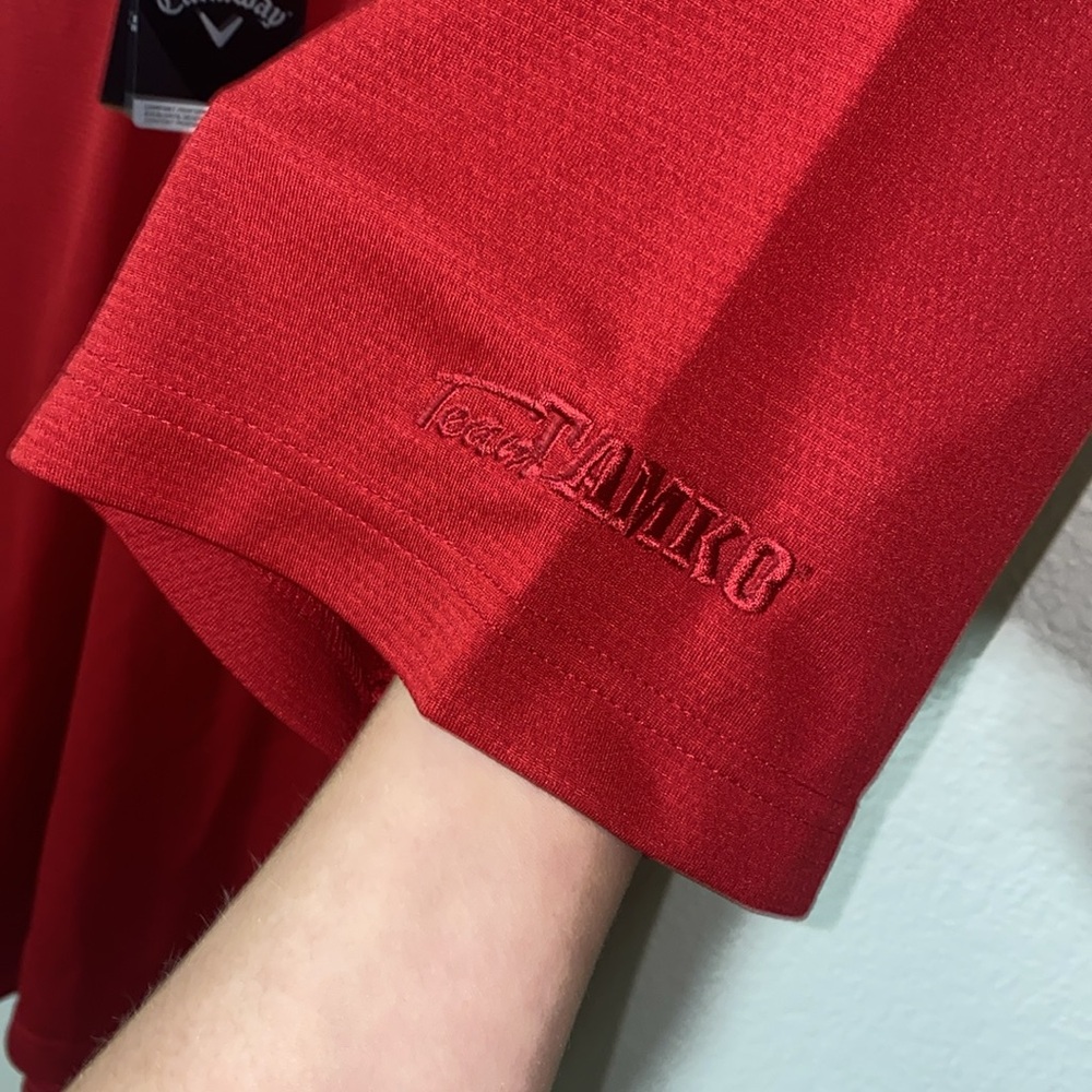 🎱Brand new Callaway Men's Chili Pepper Red Polo Shirt quick Dry! - Picture 12 of 12